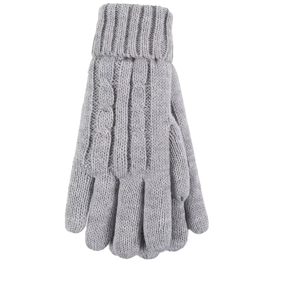 Heat Holders Women's Amelia Twist Cable Knit Gloves - Grey #LHHG94CL Heat Holders Women's Amelia Twist Cable Knit Gloves - Grey #LHHG94CL