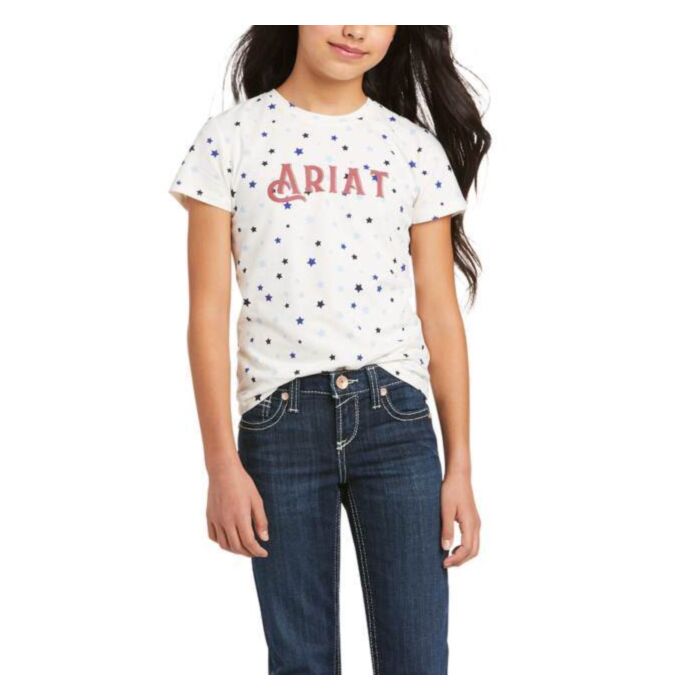 Ariat Girl's R.E.A.L Bespangled Short Sleeve T-Shirt #10036335 Ariat Girl's R.E.A.L Bespangled Short Sleeve T-Shirt #10036335