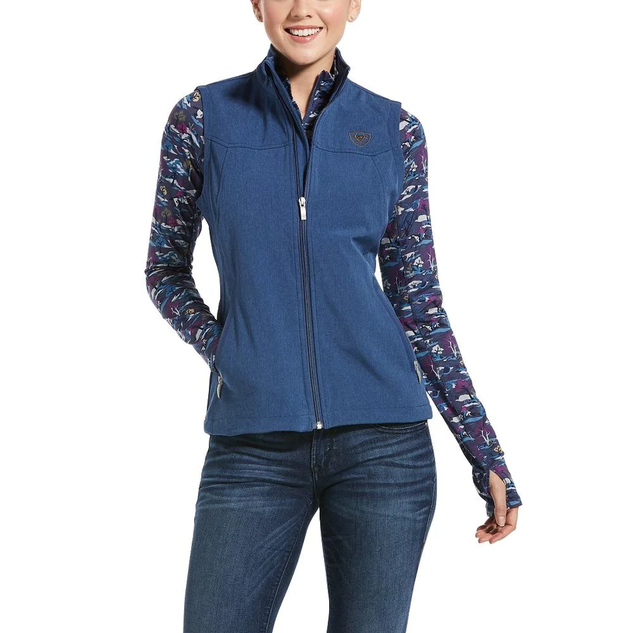 Ariat Women's New Team Marine Blue Full-Zip Softshell Vest #10032728 Ariat Women's New Team Marine Blue Full-Zip Softshell Vest #10032728