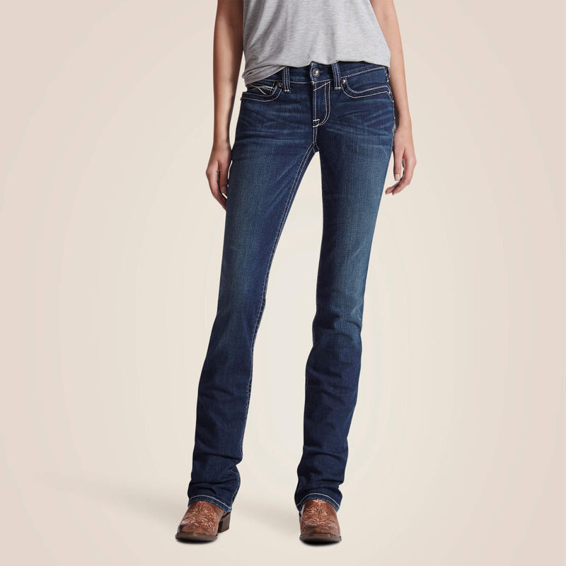 Ariat Women's R.E.A.L Mid Rise Stretch Icon Stackable Straight Leg Jean #10017217 Ariat Women's R.E.A.L Mid Rise Stretch Icon Stackable Straight Leg Jean #10017217