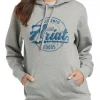 Ariat Women's R.E.A.L. Heather Grey Graphic Logo Hoodie #10037579