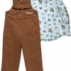 Carhartt Girl's Long-Sleeve Print Bodysuit and Canvas Overalls Set (Toddler) #CG9858