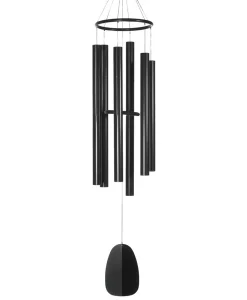 Woodstock Wind Chimes Bells Of Paradise Black 68" #BPK68