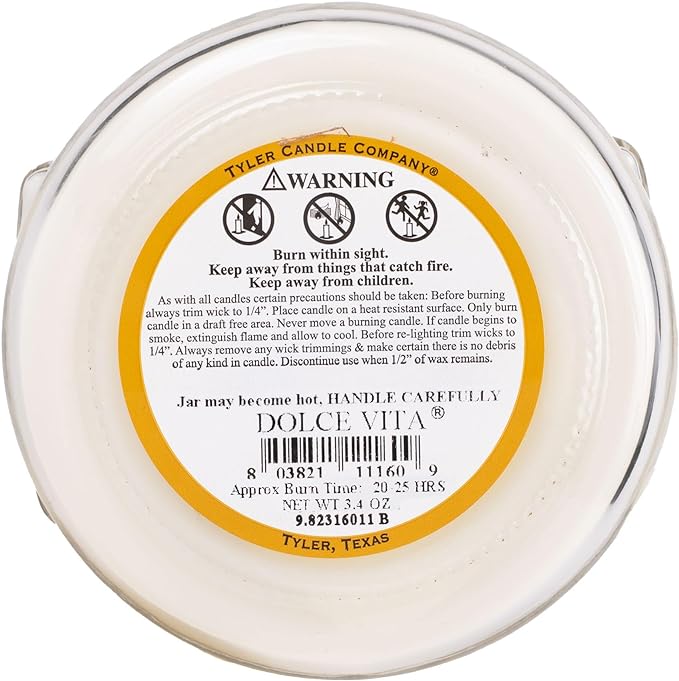 Tyler Candle Company 3 Oz Dolce Vita #TCC3160 Tyler Candle Company 3 Oz Dolce Vita #TCC3160