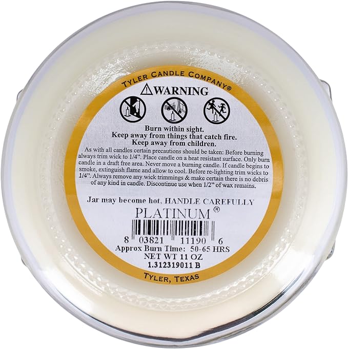 Tyler Candle Company 22 Oz Platinum #TCC22190 Tyler Candle Company 22 Oz Platinum #TCC22190