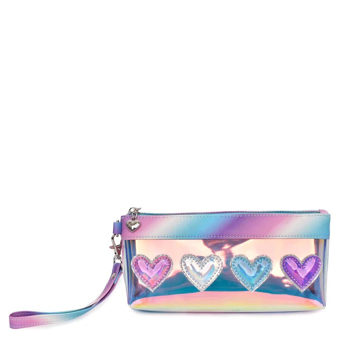 Omg Accessories Hearts Icy Clear Mini Wristlet #HRT-PCW17 Omg Accessories Hearts Icy Clear Mini Wristlet #HRT-PCW17