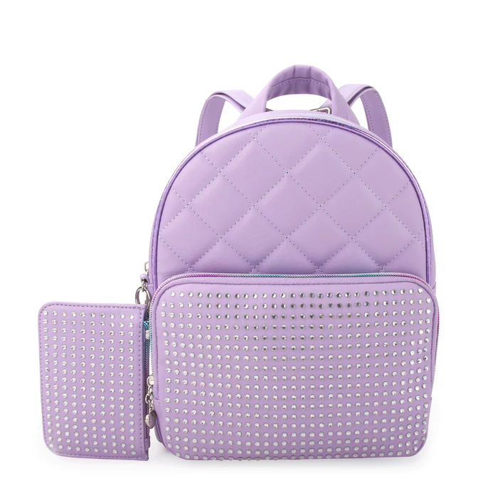 OMG Accessories Rhinestone Quilted Mini Backpack #OMG-MBC06 OMG Accessories Rhinestone Quilted Mini Backpack #OMG-MBC06