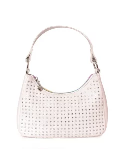 Omg Accessories White Rhinestone Crescent Bag #OMG-MH116
