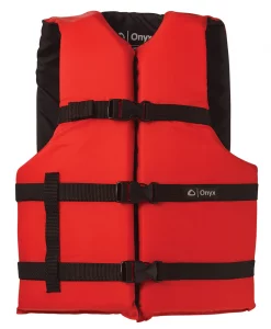 Onyx Nylon General Purpose Adult Universal Life Jacket - Red/Black #K35700131