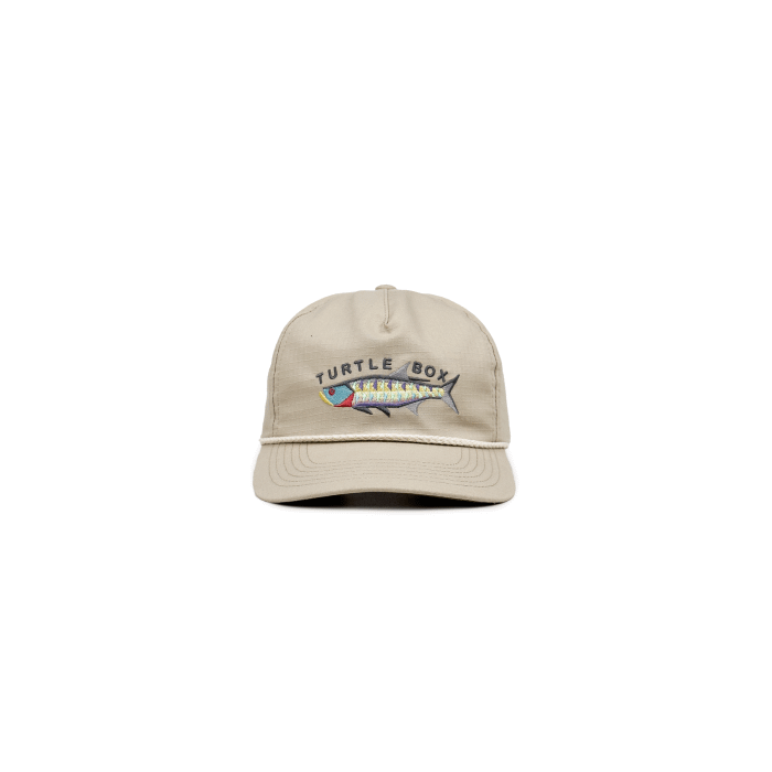 Turtlebox Rip-Stop Rainbow Tarpon Hat - Khaki #TBTSTONE Turtlebox Rip-Stop Rainbow Tarpon Hat - Khaki #TBTSTONE