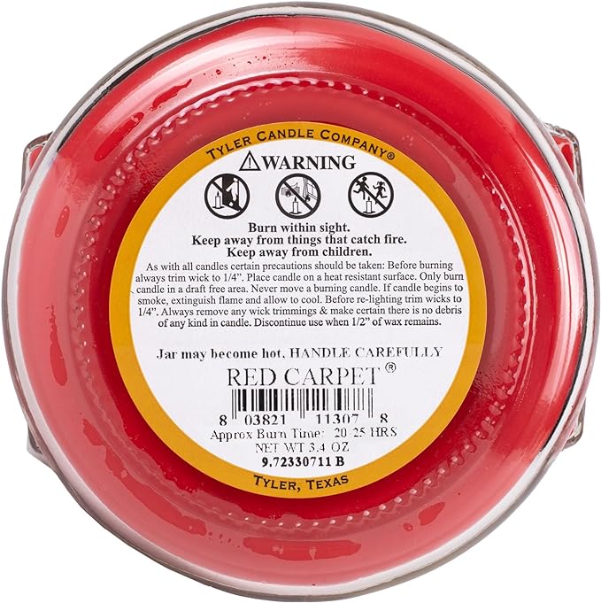 Tyler Candle Company 3 Oz. Red Carpet #TCC3307 Tyler Candle Company 3 Oz. Red Carpet #TCC3307