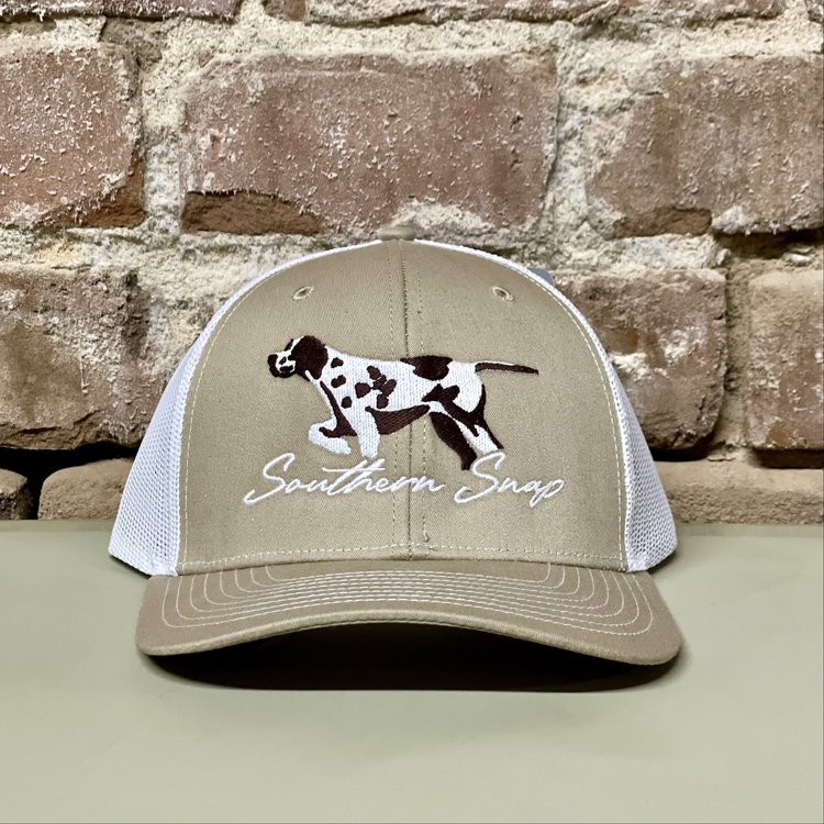Southern Snap Signature Hunting Pointer Hat - Khaki/White Southern Snap Signature Hunting Pointer Hat - Khaki/White