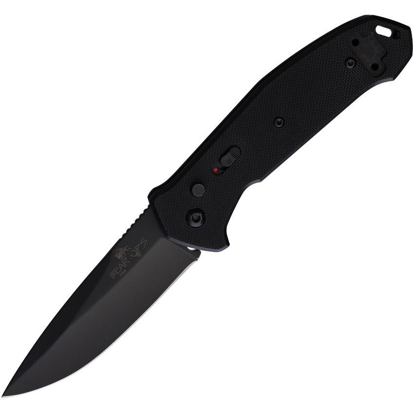 Bear & Son Auto Bold Black Button Lock Knife Black Handles #AC-521-B4-B Bear & Son Auto Bold Black Button Lock Knife Black Handles #AC-521-B4-B
