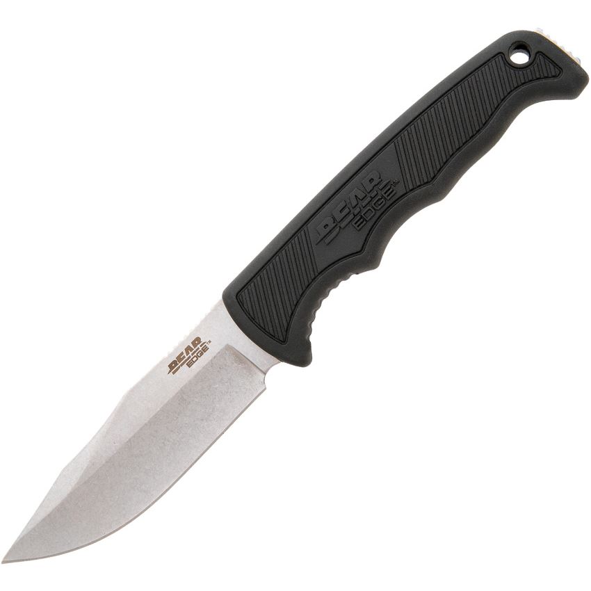 Bear & Son Satin Fixed Blade Knife Black Handles #61135 Bear & Son Satin Fixed Blade Knife Black Handles #61135