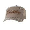 Fieldstone 7 Panel Script Logo Camo Hat #RH103