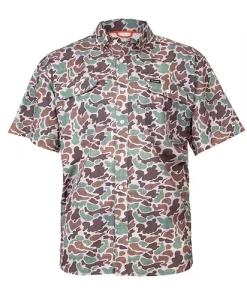 Fieldstone Youth Short Sleeve Camo Button Down #024Y