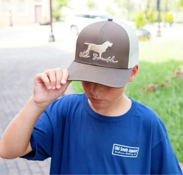 Old South Youth Brown Lab Trucker Mesh Hat #NSYLABBRO Old South Youth Brown Lab Trucker Mesh Hat #NSYLABBRO