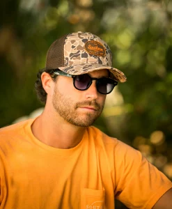 Southern Point Co. Old School Trucker Hat - Camo/Brown #HATAMT-C