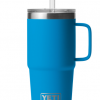 Yeti Rambler 25 Oz. Mug W/ Straw Lid - Big Wave Blue #21071502678