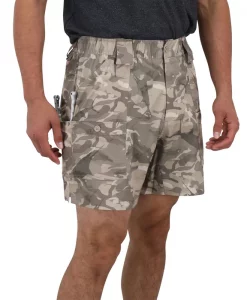 Aftco Men's Khaki Camo The Original Fishing Short