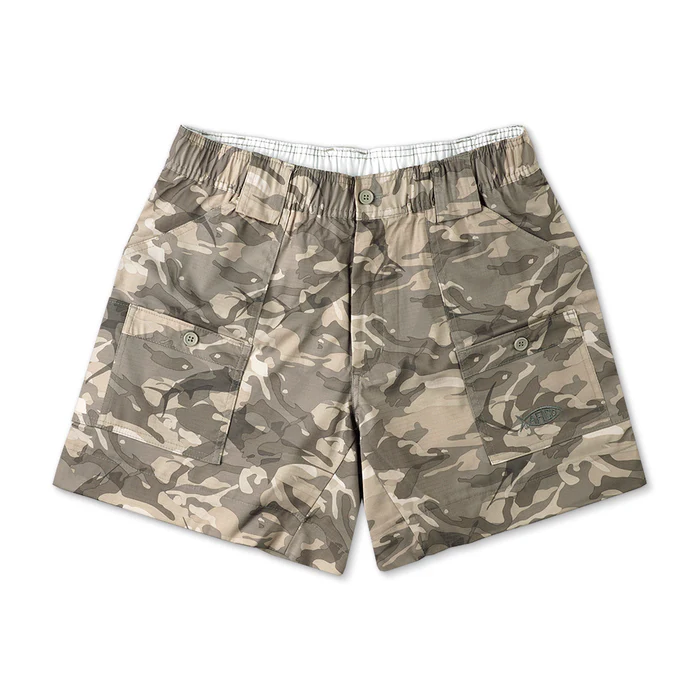 Aftco Men's Khaki Camo The Original Fishing Short Aftco Men's Khaki Camo The Original Fishing Short