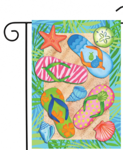 Briarwood Lane Tropical Flip Flops Summer Garden Flag