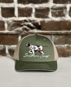 Southern Snap Signature Hunting Pointer Hat - Green/Tan