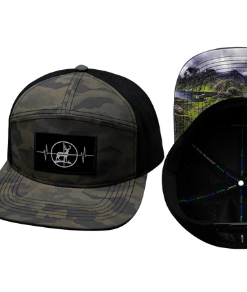The Heartbeat Brand Hunting 7 Panel Hat - Mocha Camo/Black #HNT-7CHCMOLSB