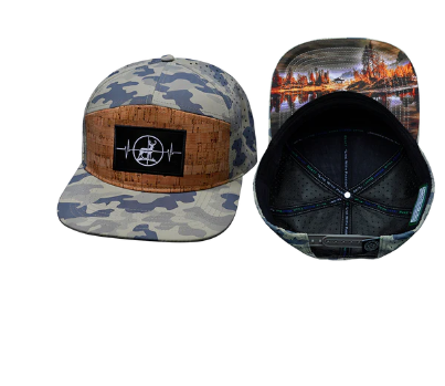 The Heartbeat Brand Hunting 7 Panel Hat - Cork/Sand Camo #HNT-7CKLTCMOLSLTCMO The Heartbeat Brand Hunting 7 Panel Hat - Cork/Sand Camo #HNT-7CKLTCMOLSLTCMO