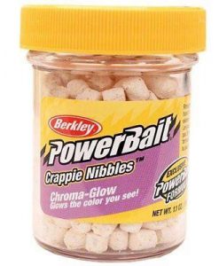 Berkley PowerBait Chroma-Glow Crappie Nibbles - Glow White #BCNGW