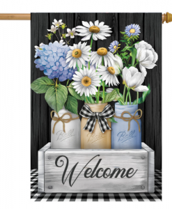 Briarwood Lane Crated Mason Jars Spring House Flag #HFBL-H01696