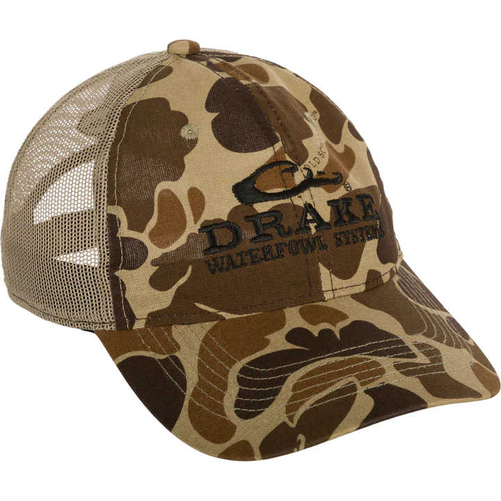 Drake Mesh Back Camo Cap - Old School #DW1670 Drake Mesh Back Camo Cap - Old School #DW1670