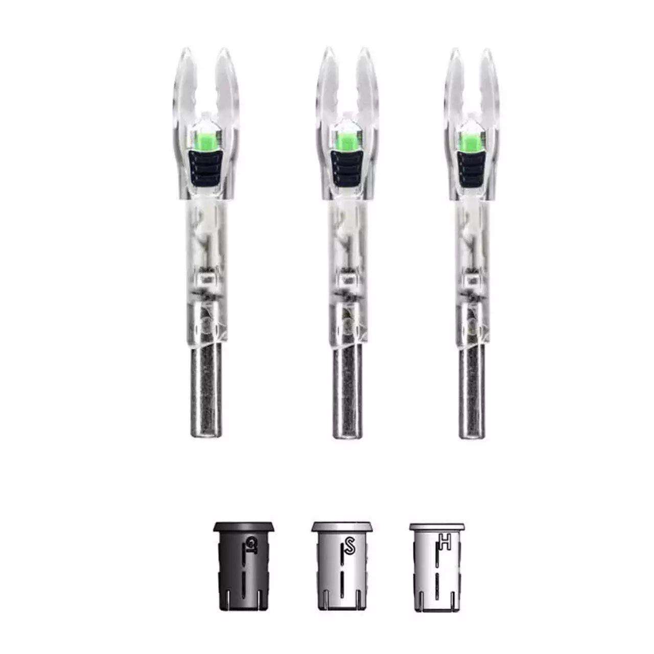 Nockturnal Shift Universal Green Lighted Nocks 3 Pack #NT-831 Nockturnal Shift Universal Green Lighted Nocks 3 Pack #NT-831