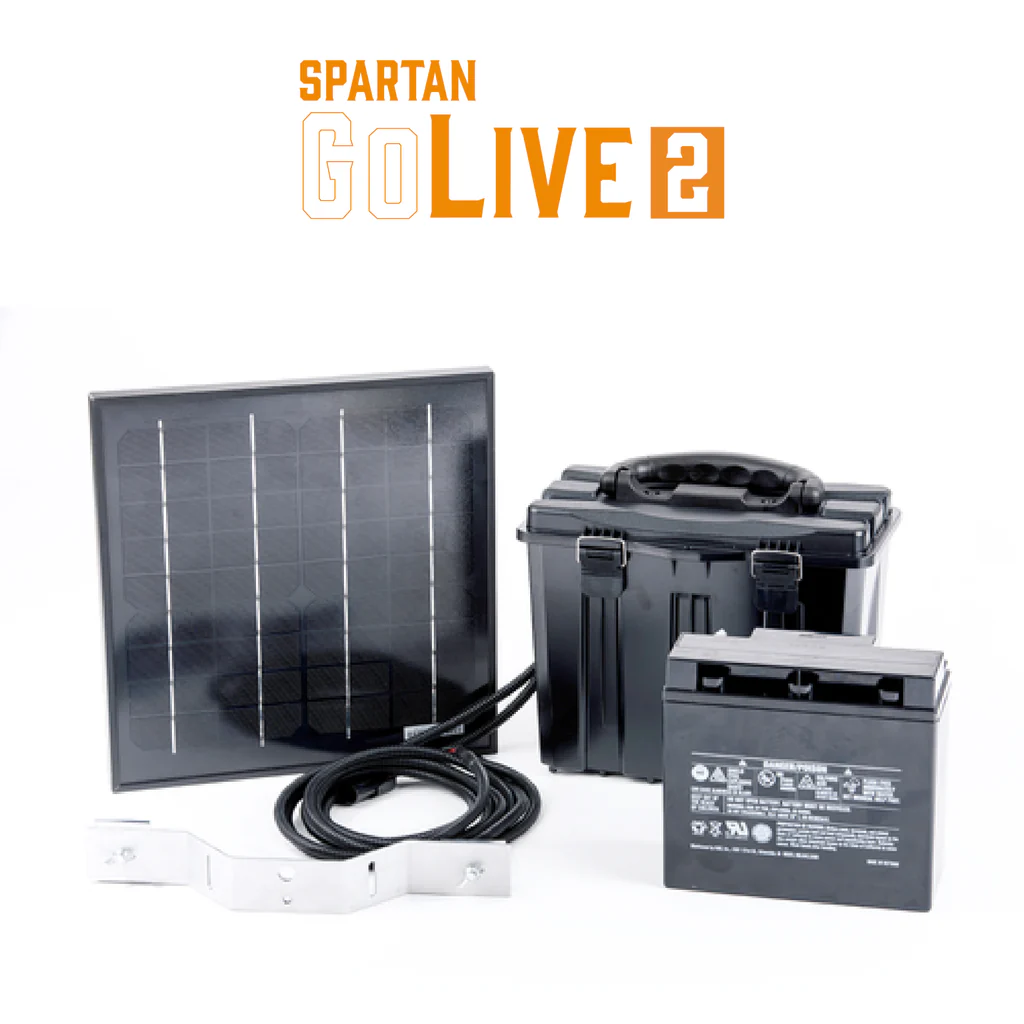 Spartan GoLive Kit – GoCam Battery Box Battery Solar Panel Kit Spartan GoLive Kit – GoCam Battery Box Battery Solar Panel Kit