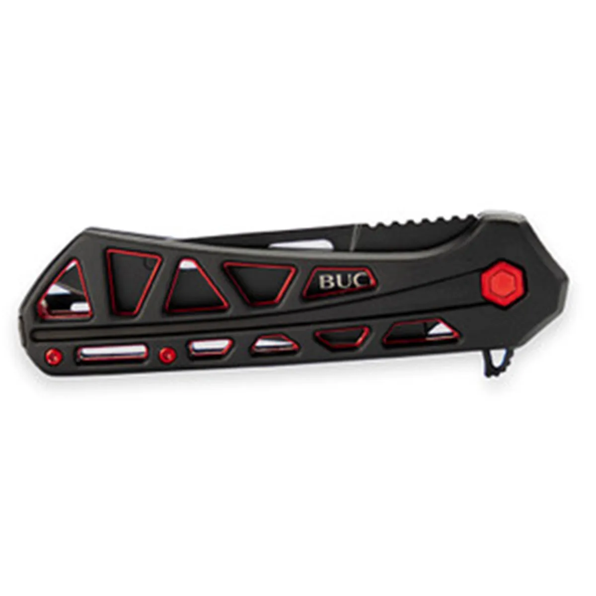 Buck Knives 811 Trace OPS Reverse Tanto Knife Black/Red Aluminum #0811BKS Buck Knives 811 Trace OPS Reverse Tanto Knife Black/Red Aluminum #0811BKS