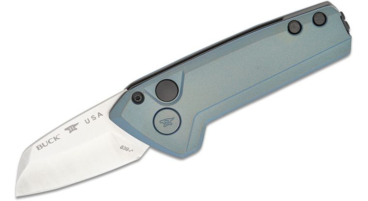 Buck Knives 839 Mini Deploy CA Legal Automatic Knife Blue Aluminum #0839BLS Buck Knives 839 Mini Deploy CA Legal Automatic Knife Blue Aluminum #0839BLS