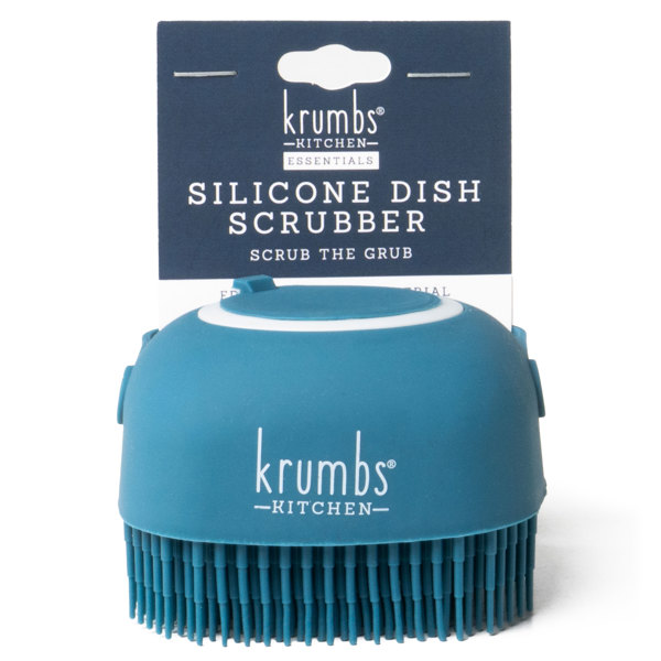 Krumbs Kitchen Essentials Silicone Dish Scrubber #KKSDS12 Krumbs Kitchen Essentials Silicone Dish Scrubber #KKSDS12