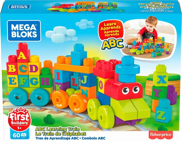 Mega Bloks ABC Learning Train 60 PCS #132744 Mega Bloks ABC Learning Train 60 PCS #132744