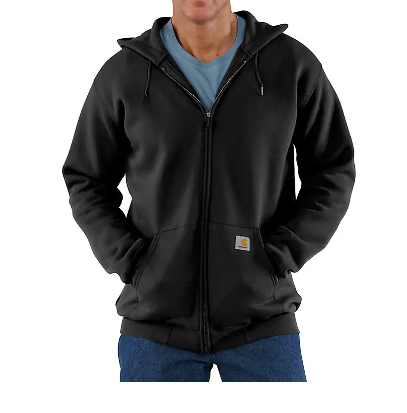 BLACK Carhartt Loose Fit Midweight Full-Zip Sweatshirt #K122