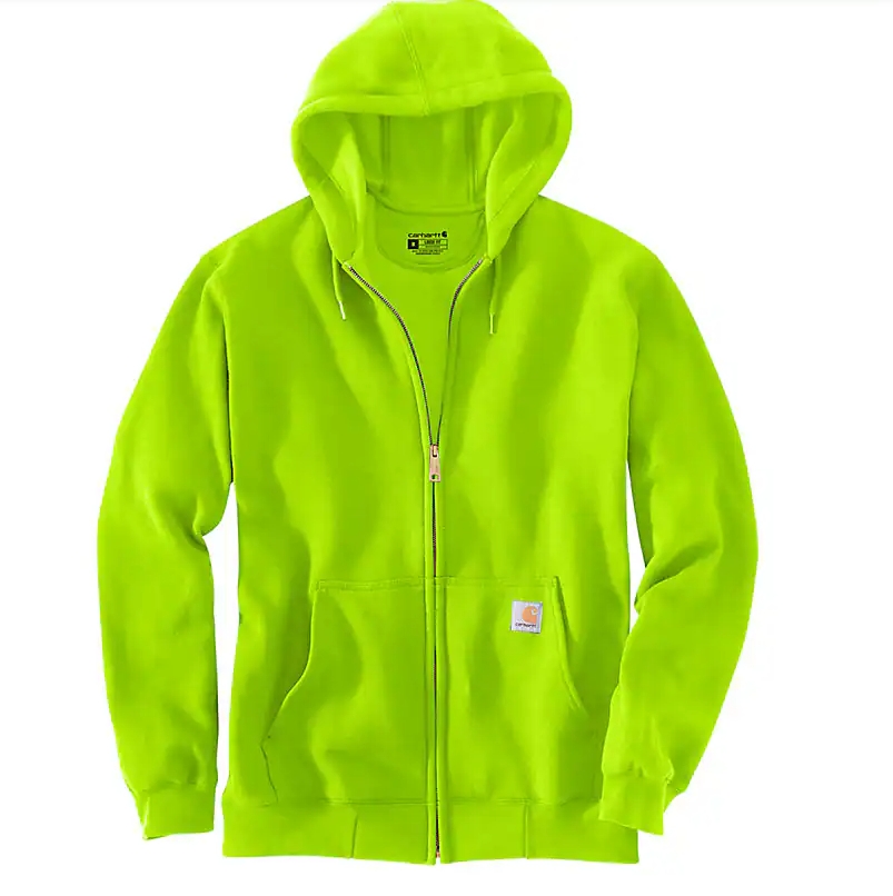 BRITE LIME Carhartt Loose Fit Midweight Full-Zip Sweatshirt #K122