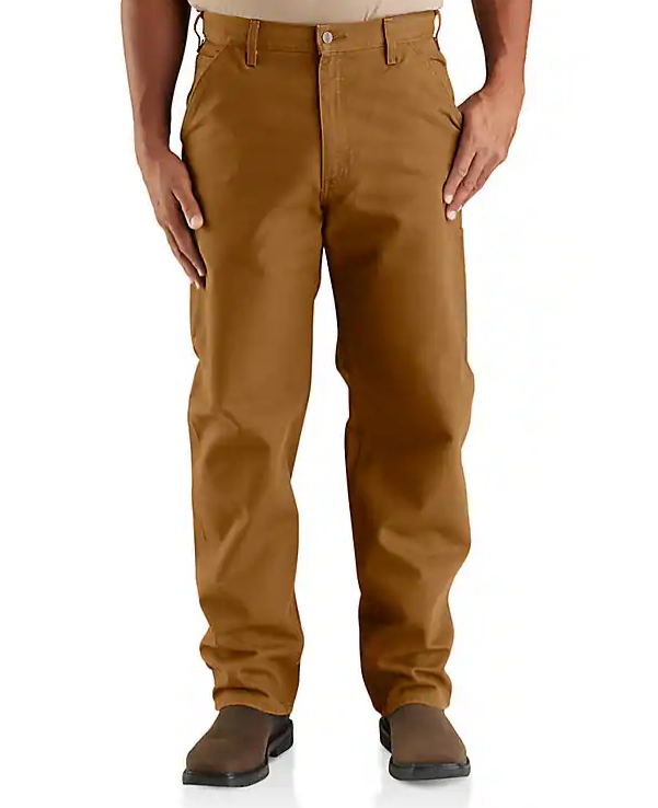 CARHARTT BROWN Carhartt Men's Utility Work Pant - Loose Fit - Washed Duck #B11