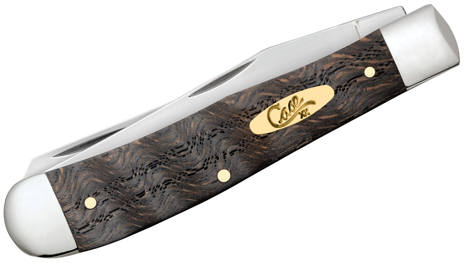 Case Smooth Black Curly Oak Trapper Pocket Knife #14000 Case Smooth Black Curly Oak Trapper Pocket Knife #14000