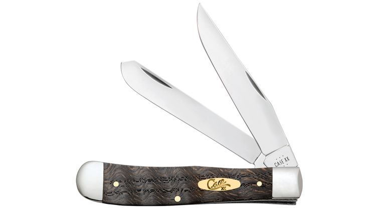 Case Smooth Black Curly Oak Trapper Pocket Knife #14000 Case Smooth Black Curly Oak Trapper Pocket Knife #14000