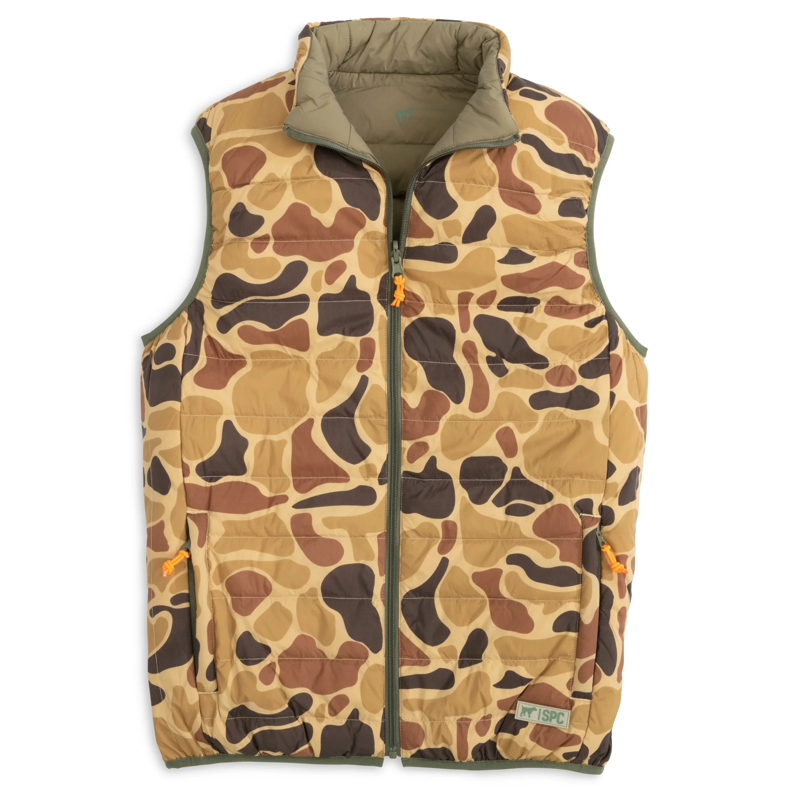Olive/Camo Southern Point Co. Field Series Reversible Down Vest