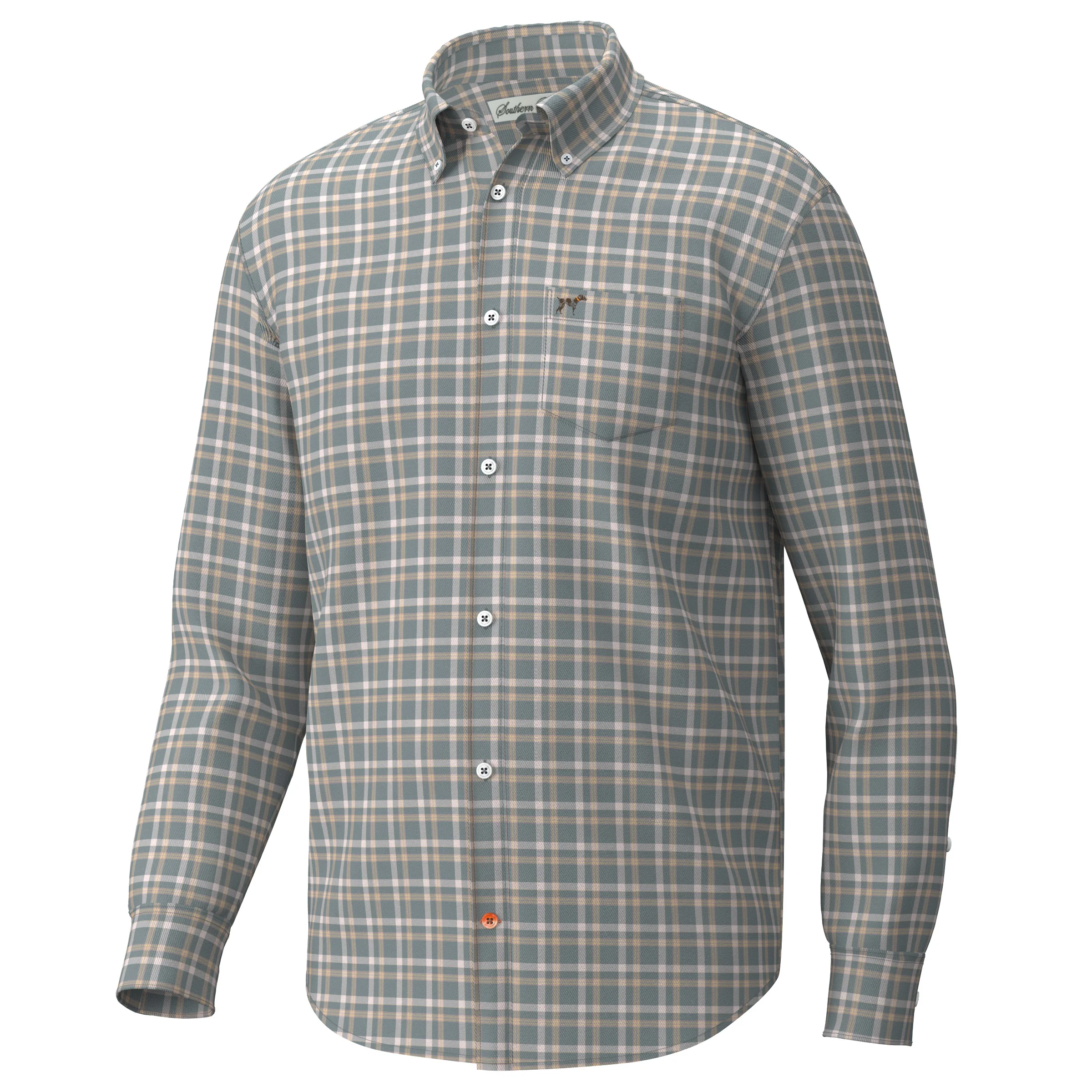 Whitfield Plaid Southern Point Co. Hadley Luxe Button Down