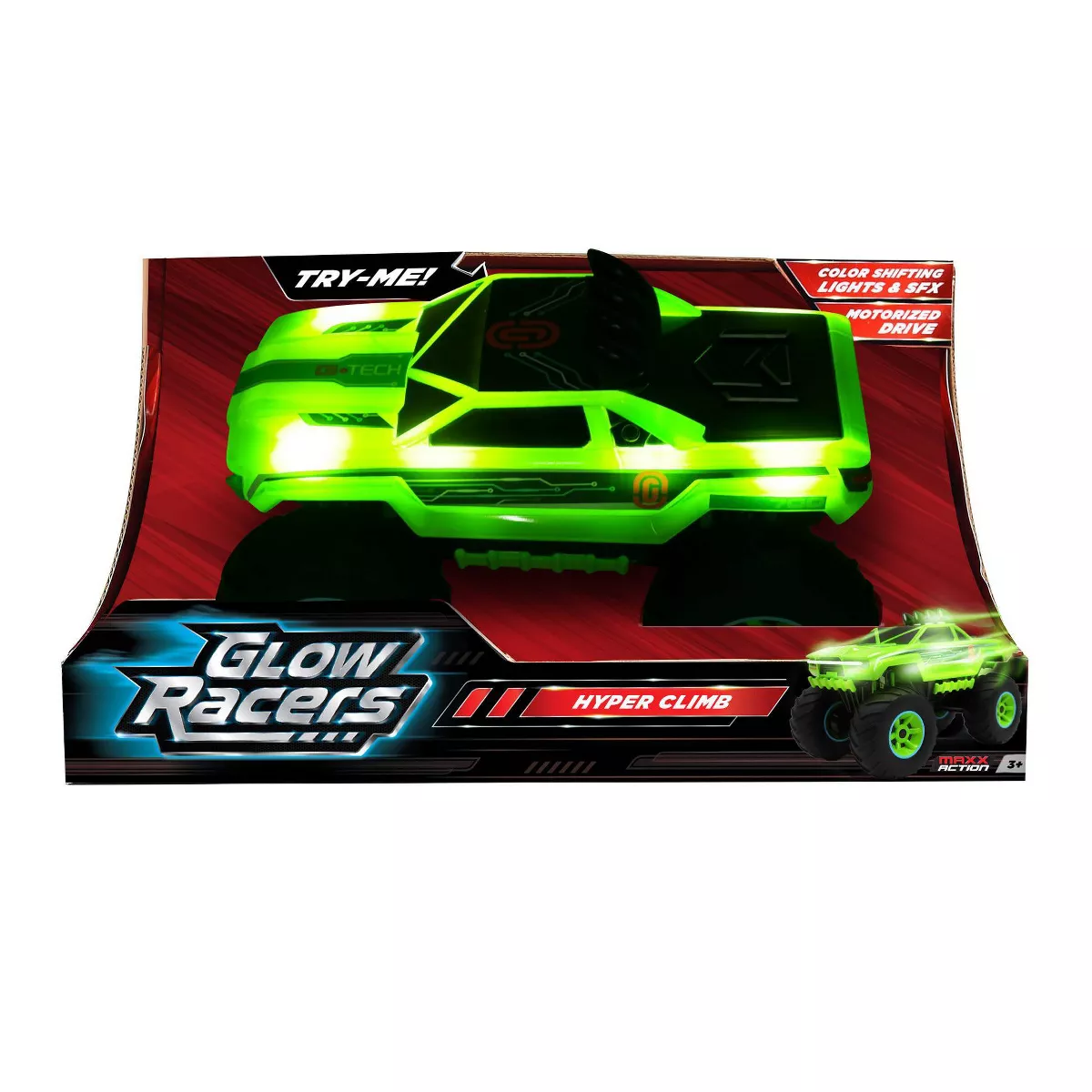 Maxx Action Glow Racers Hyper Climb Motorized Monster Truck #320439 Maxx Action Glow Racers Hyper Climb Motorized Monster Truck #320439