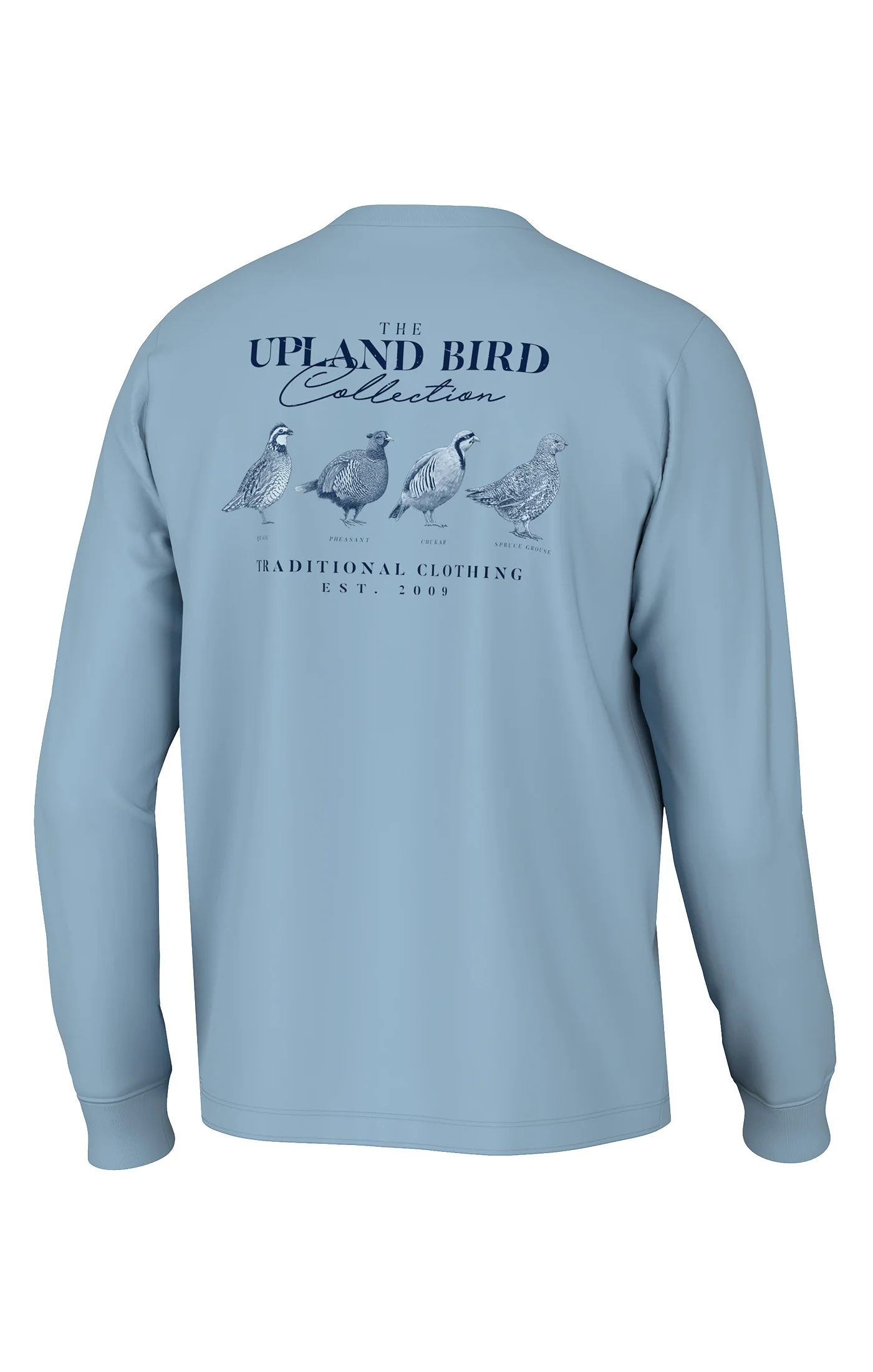 Southern Point Co. Upland Bird Collection Long Sleeve Tee Captain's Blue Southern Point Co. Upland Bird Collection Long Sleeve Tee Captain's Blue