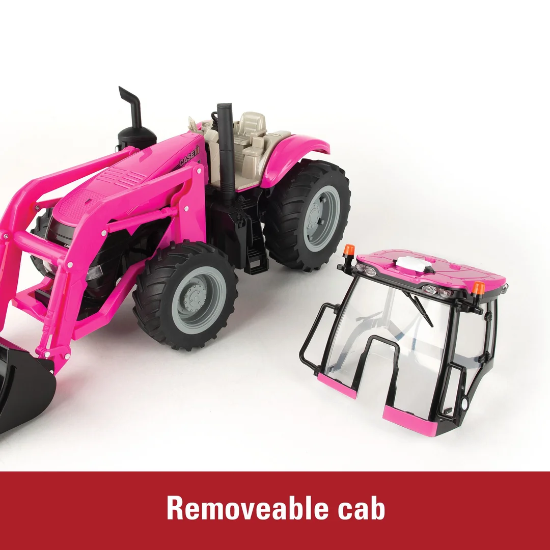 Tomy Big Farm 1:16 Case IH Magnum Pink Tractor With Loader And Lights & Sounds Tomy Big Farm 1:16 Case IH Magnum Pink Tractor With Loader And Lights & Sounds