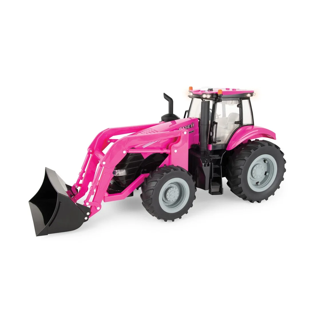 Tomy Big Farm 116 Case IH Magnum Pink Tractor With Loader And Lights & Sounds Tomy Big Farm 1:16 Case IH Magnum Pink Tractor With Loader And Lights & Sounds