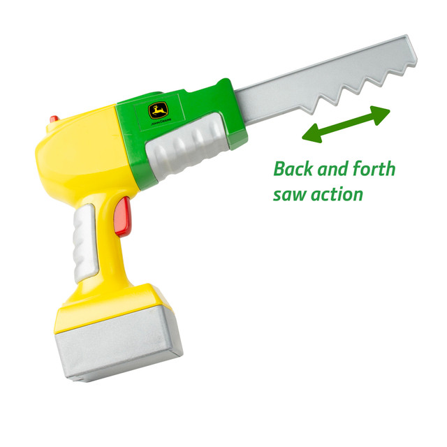 Tomy John Deere 2-in-1 Power Tool Toy With Toy Saw And Toy Vacuum #47614 Tomy John Deere 2-in-1 Power Tool Toy With Toy Saw And Toy Vacuum #47614